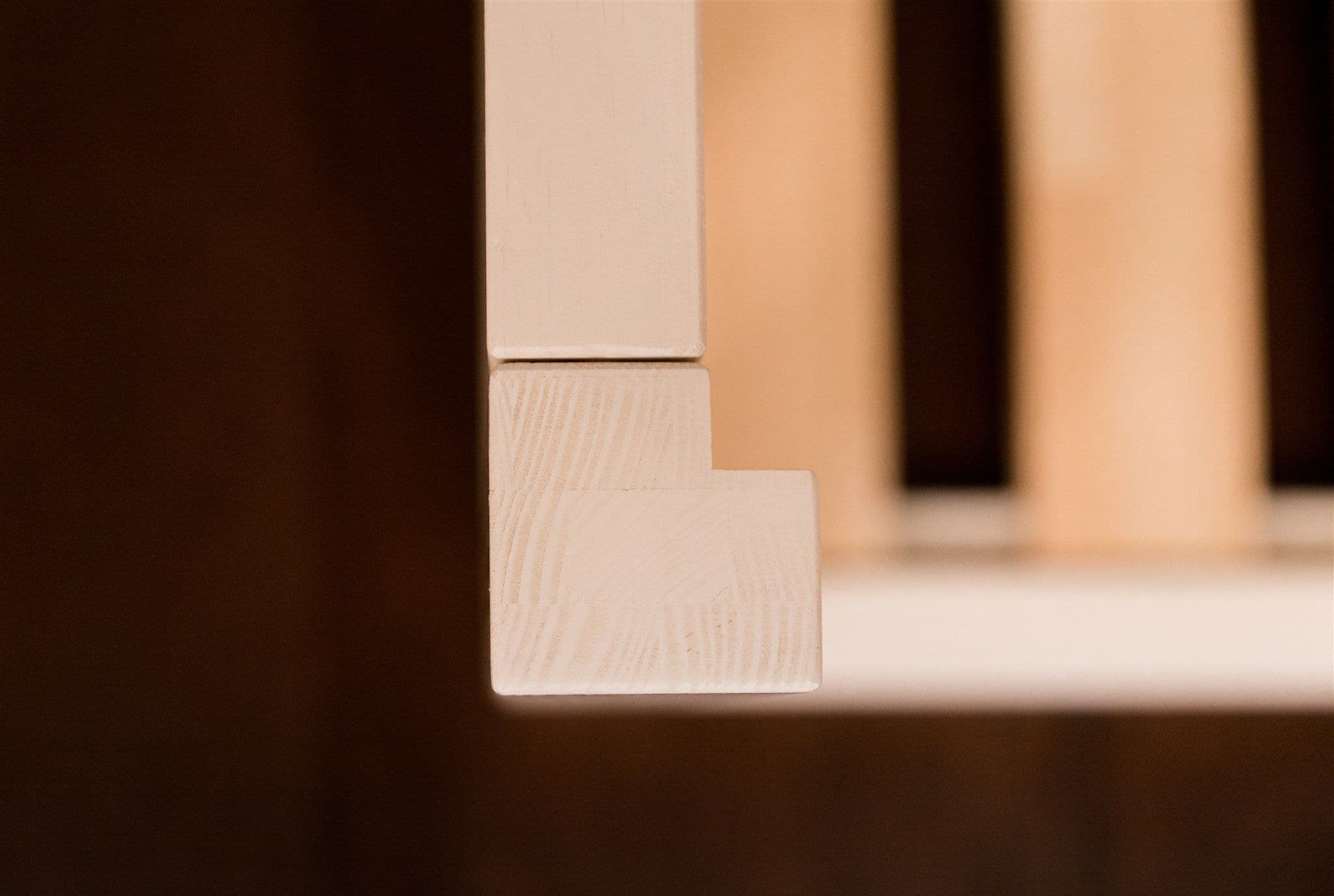 square corner from montessori bed